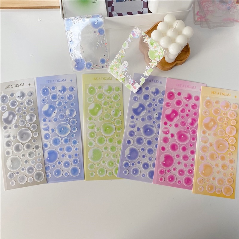

sticker bubble like a dream korean photocard deco glitter confetti korea readystock B301