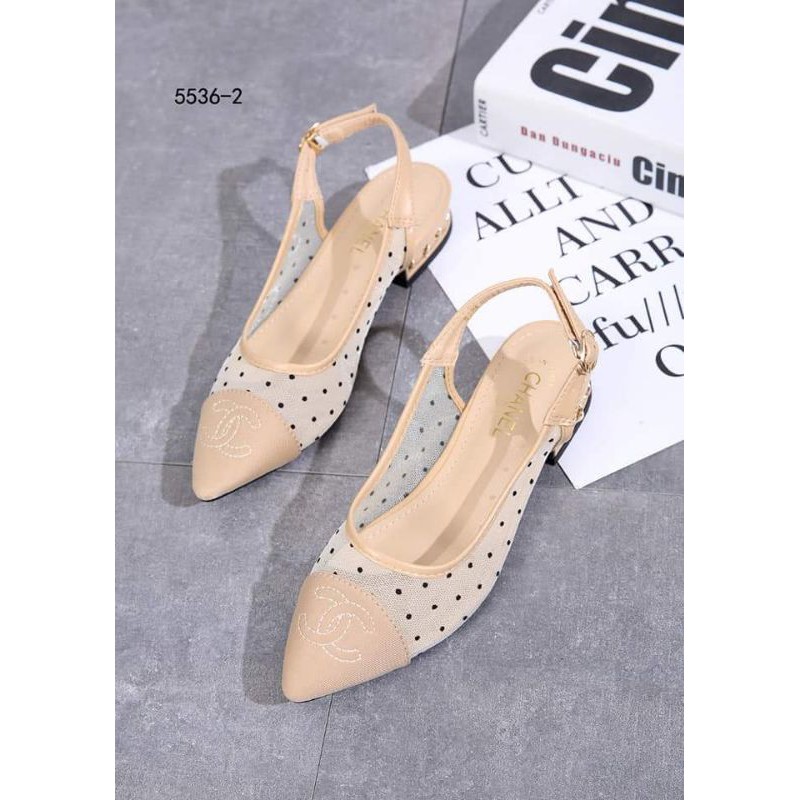 FLAT SHOES SLOP CHANEL CHAIN HEELS 5536-2