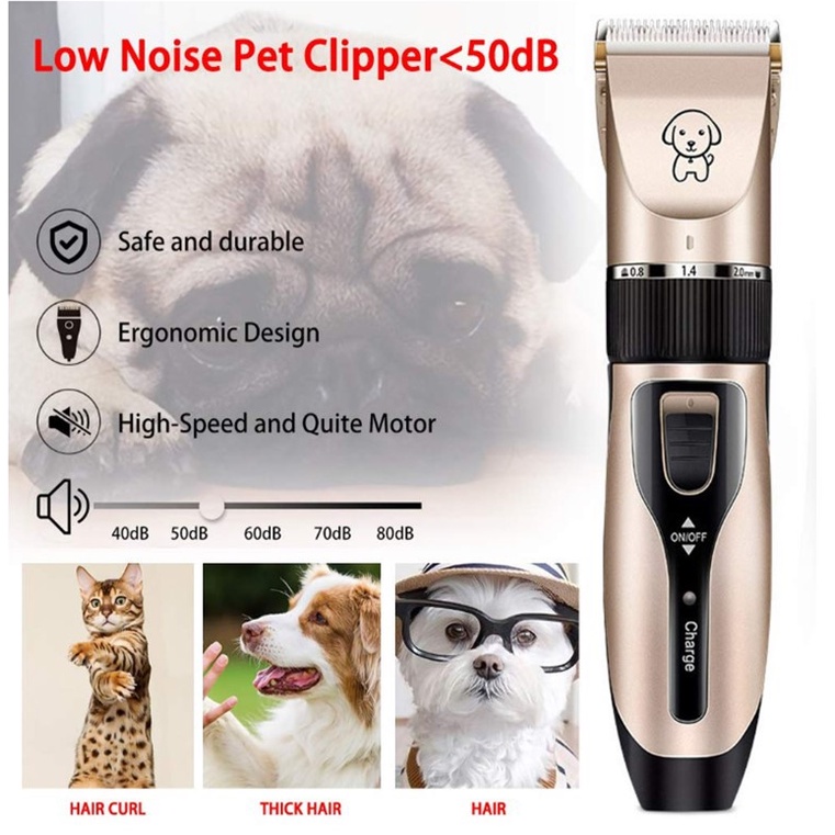 Alat Cukur Bulu Hewan Peliharaan Cukuran Anjing Kucingt/Pet grooming hair clipper Kit Professional Rechargeable Pet Cat Dog Hair Trimmer Grooming Kit Electrical Clipper Shaver Set Haircut Machine Best Seller