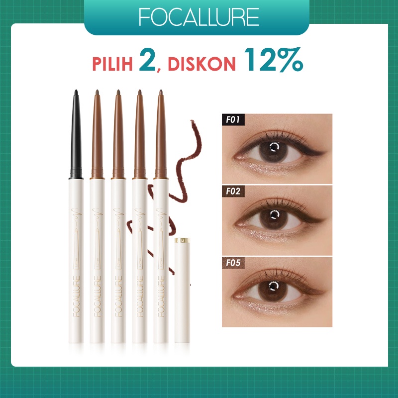 FOCALLURE #ConfidenceHalo Eyeliner Gel pencil Long-lasting Sweatproof Eyeliner Gel Pensil Eye Makeup FA243