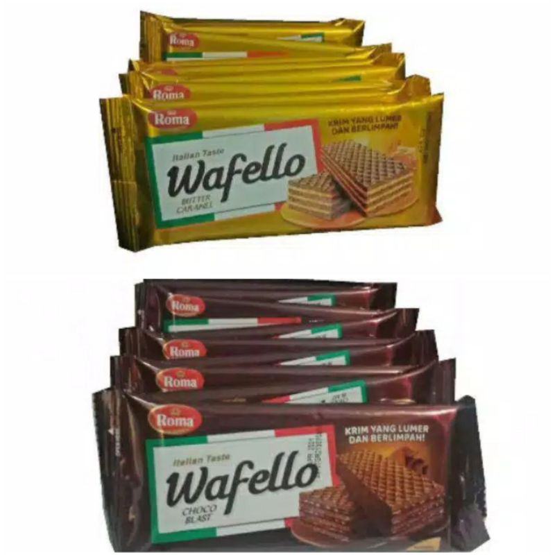 

WAFELLO WAFER CREAM COKLAT DAN CARAMEL RENCENG 10x20.5gr