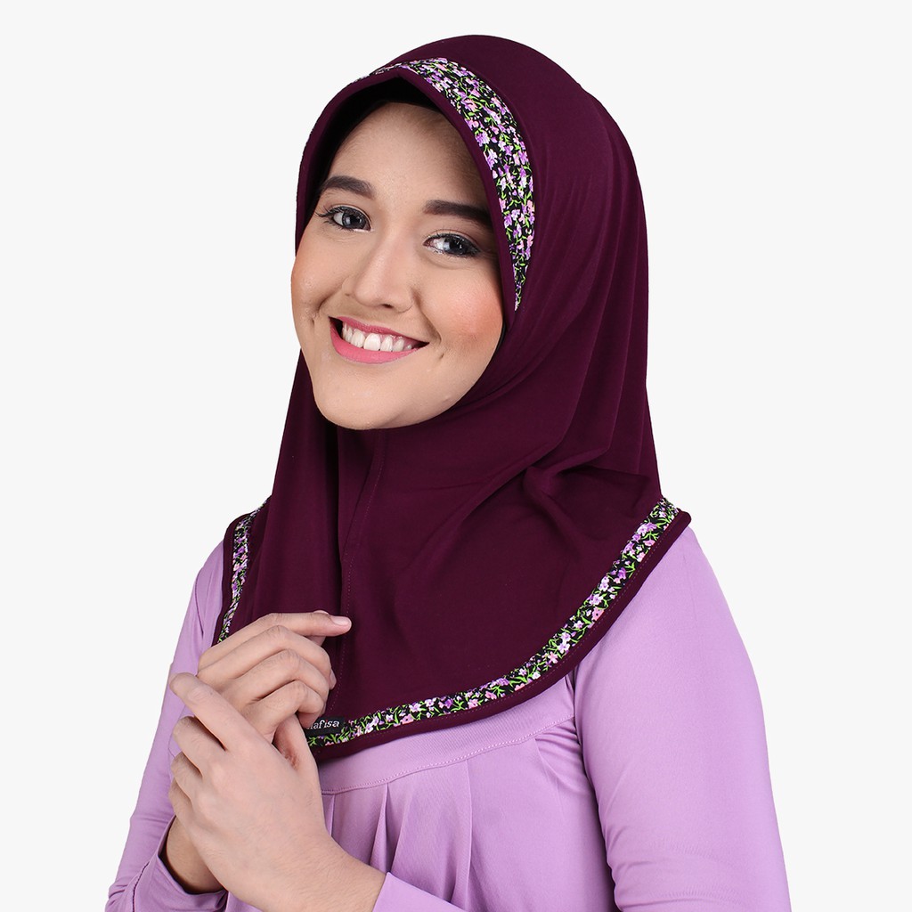 Jilbab Bolak-Balik Nafisa Az Zahra Hijab Instan Kerdung sedang pet Kecil