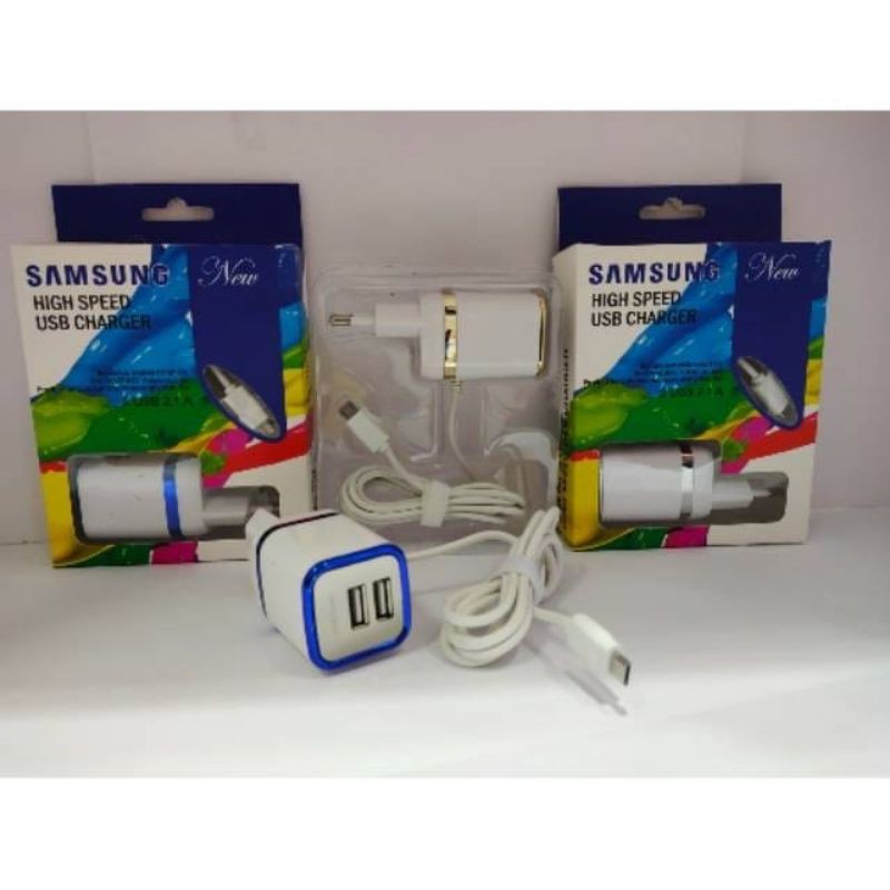 TRAVEL CHARGER SAMSUNG 2USB 2.1A CHARGER CASAN SAMSUNG 2USB 2.1A NEW