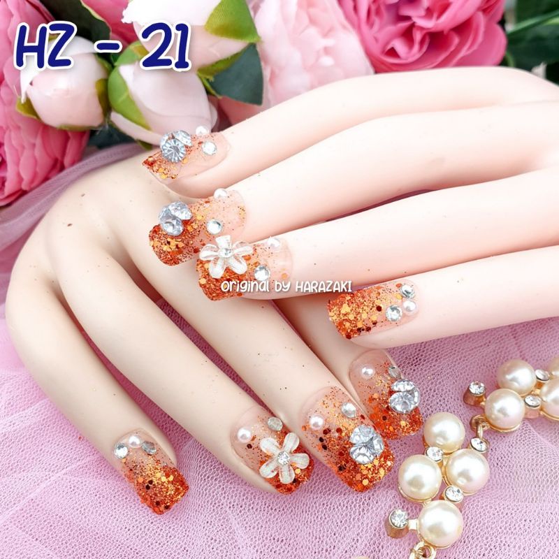 Kuku Palsu 3D / Shining Bride Fake Nails / Nail Art