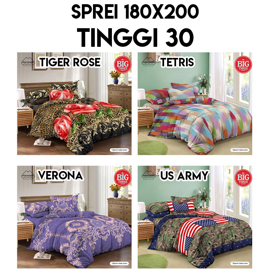 KENDRA Sprei Tinggi 30 cm 180x200 160x200 motif Blue Owls Cat Alley Forest Friend Nessa Sweet Dream Scarlet Cute Owl Green Grey Elsa Edenia Love Weekend Monstera Tropicana - King 180, 160 T30 SP