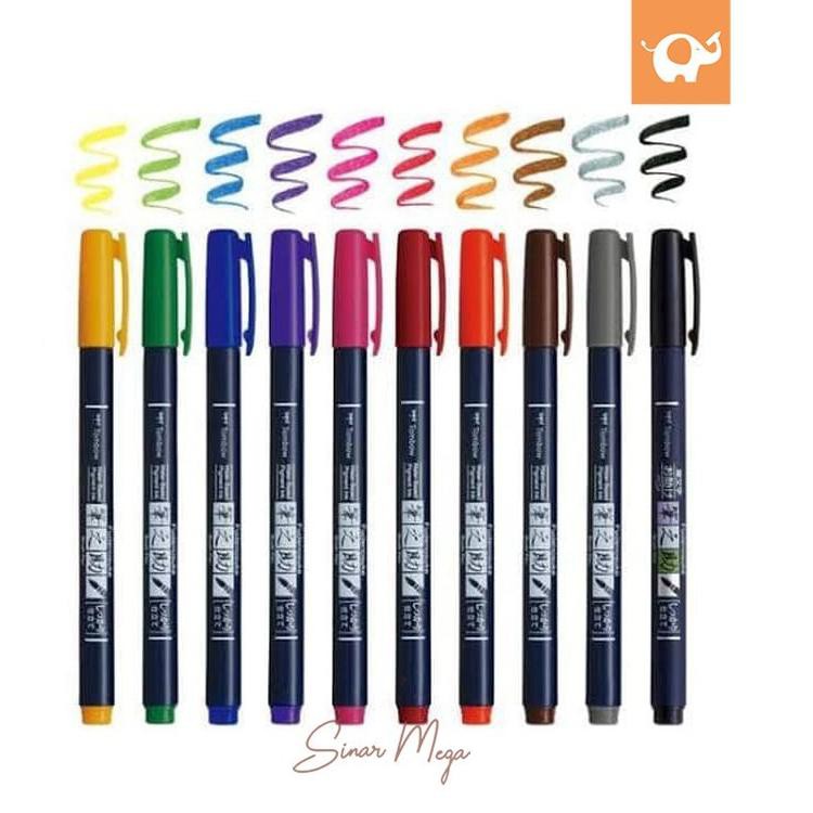 

L4angsung Proses|Tombow Fudenosuke Brush Pen Hard Color Calligraphy / Fudenosuke Color |populer....!