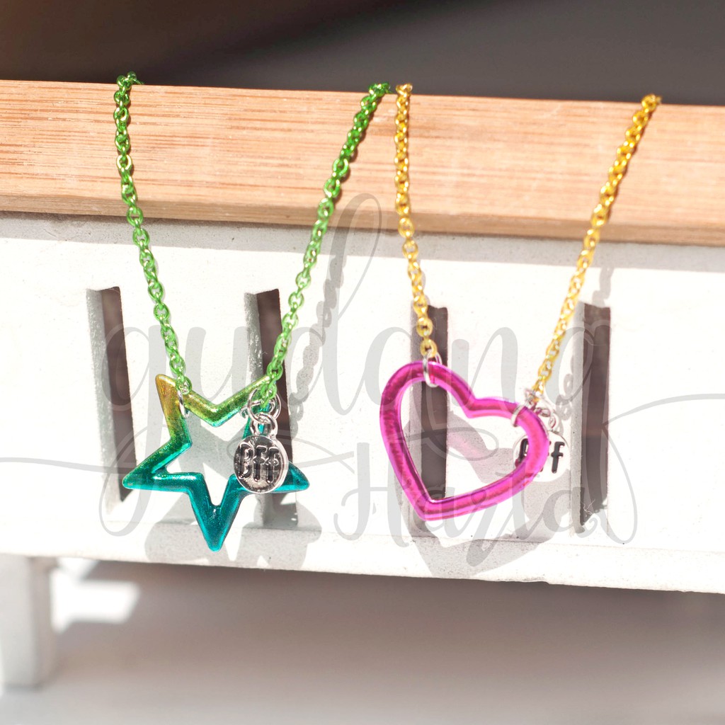 Kalung BFF Star And Heart Kalung Couple Bintang Dan Hati SET ISI 2 GH 204145