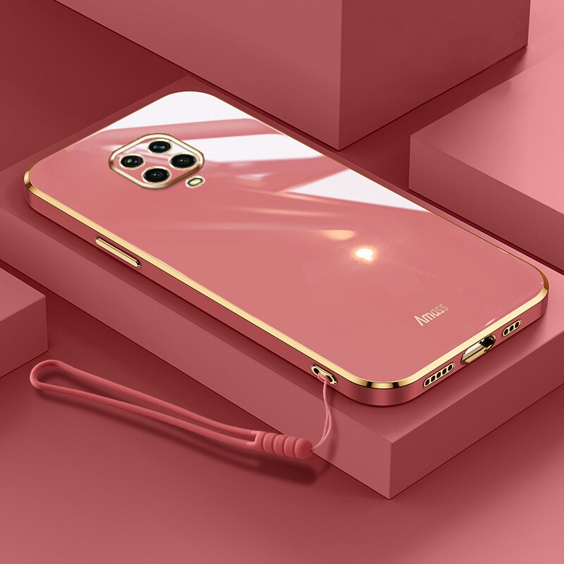 Case Bahan Silikon Dengan lanyard Untuk Xiaomi POCO M2 Pro Redmi Note 9 Pro Max 9S