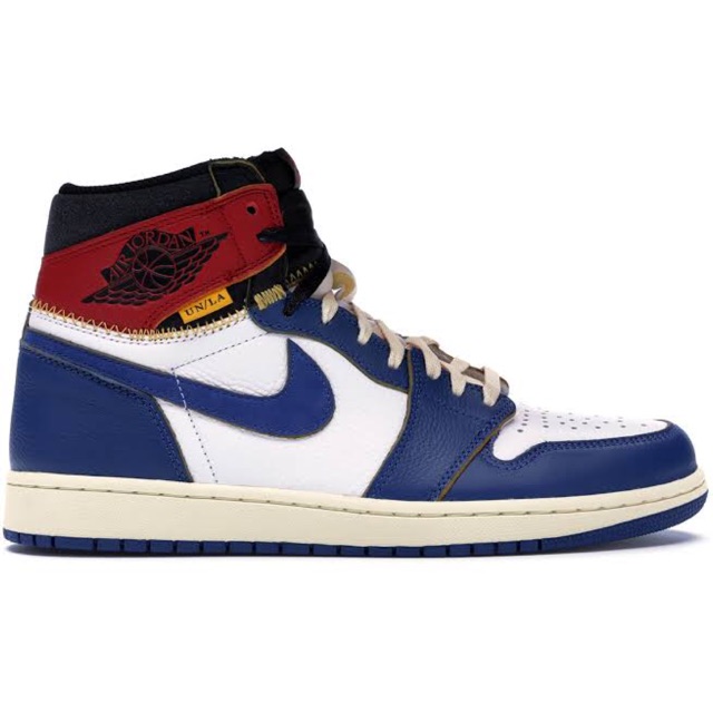 Sepatu Nike Air Jordan 1 Retro High Union Los Angeles Blue Toe Authentic