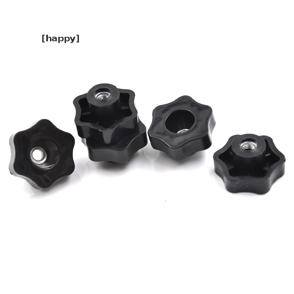 4 Pcs Mur Knob M6 Female Thread Bentuk Bintang Dengan Lubang Tembus