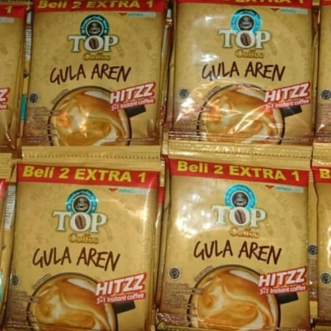 

Terbatas★ [1 RENCENG SI 15 SACHET] Top Kopi GULA AREN Coffee Instant 22 gr Wings Food PROMO 22gr Renteng J33