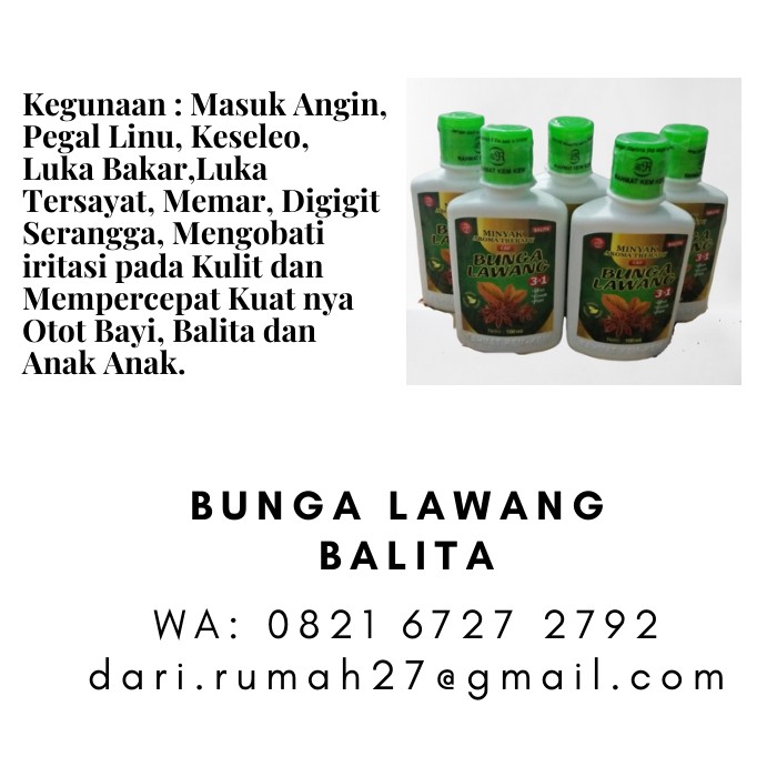 

MINYAK CAP BUNGA LAWANG BALITA 100 ML