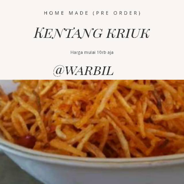 

Promo kentang Mustofa warbil/kentang kriuk