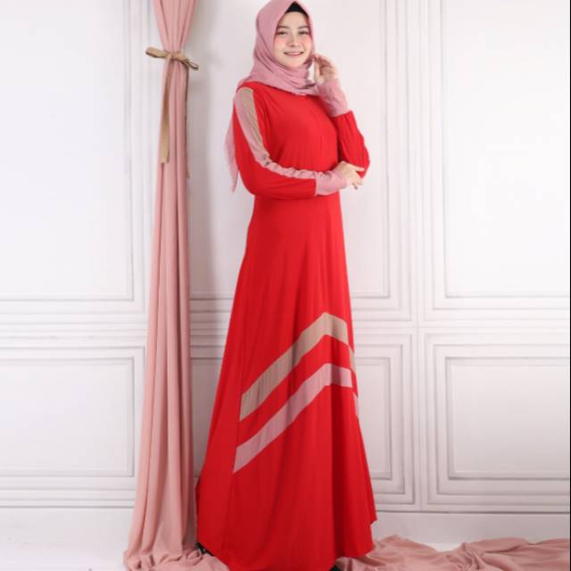 Marabella Maxy, maxi dress, dress muslim, bahan jersey, jersey super, dress jumbo, big size, ootd