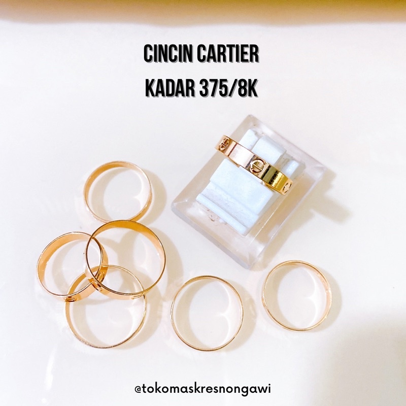 cincin emas kartir kadar 375/8k emas asli