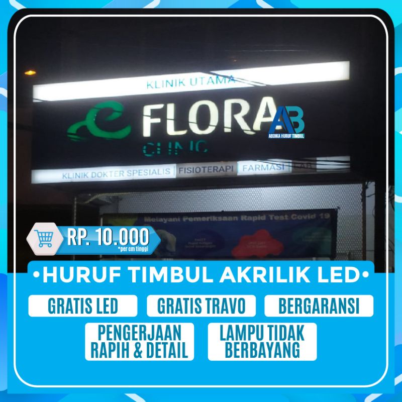 Jual Huruf Timbul Akrilik Led D Acrylic Stainless Galvanil Nyala Backlight Shopee Indonesia