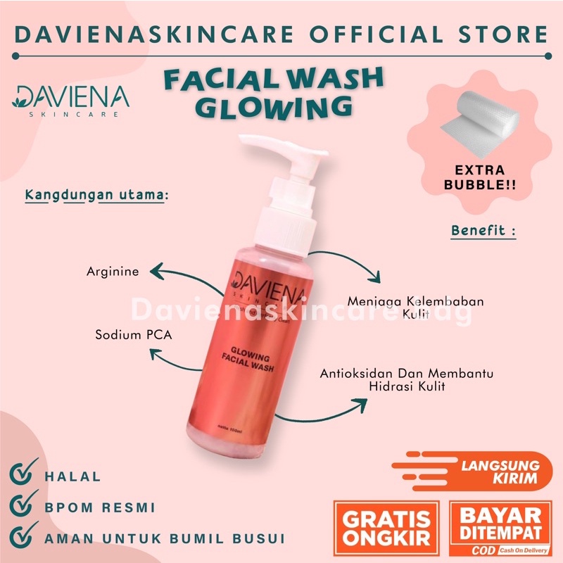 FACIAL WASH WHITENING DAVIENASKINCARE