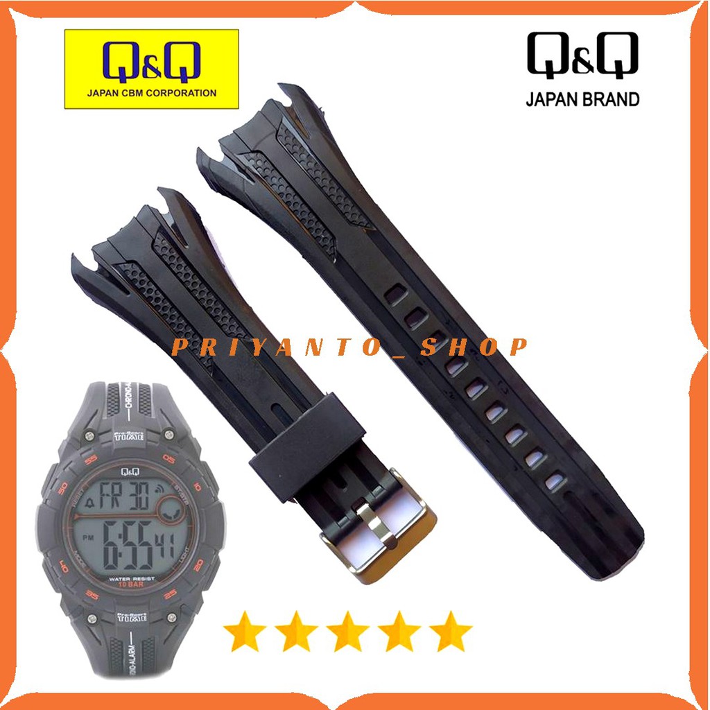 RUBBER Strap Tali Jam Q&amp;Q M-121 QnQ M 121 QQ M 121 Strap tali Jam Tangan Sport QnQ M 121