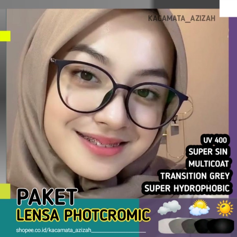 Frame kacamata minus photocromic ( paket kacamata minus / photocromic ) 8184