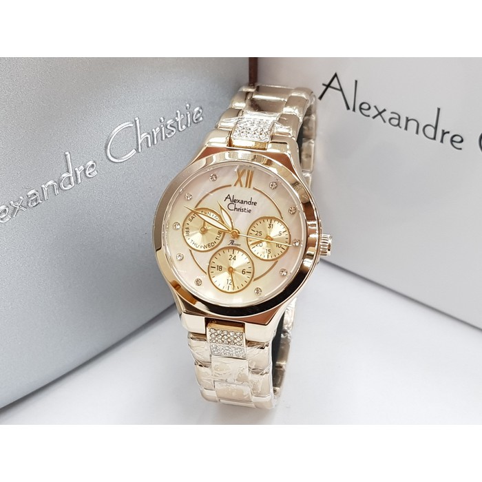 Jam Tangan Wanita Alexandre Christie AC 2731 Soft Rosegold Original