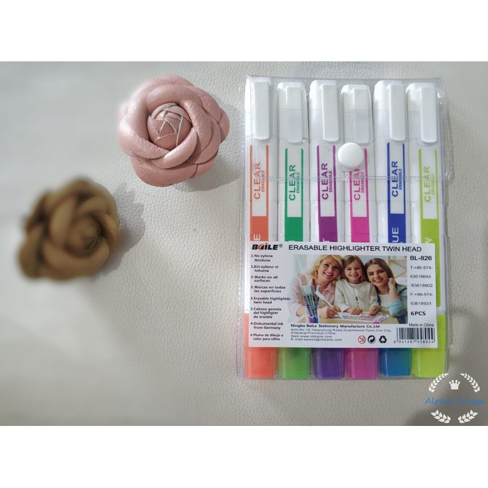 

Highlighter Unik / Stabilo Warna Warni BISA HAPUS