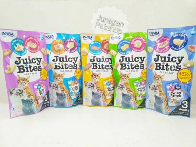 JUICY BITES Snack Kucing | INABA Cemilan Kucing Sehat | JUICY BITES Soft And Moisture!