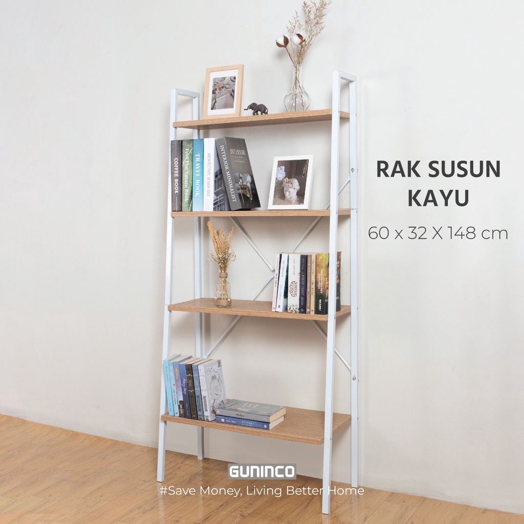 Jual Rak Susun Kayu Besi Cm Rak Buku Rak Pajangan Dekorasi Ruang Tamu Hias Furniture