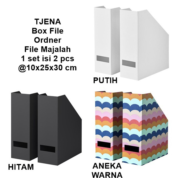

TJENA Box File, Ordner, File Majalah, 1 set isi 2 pcs, @10x25x30 cm #V