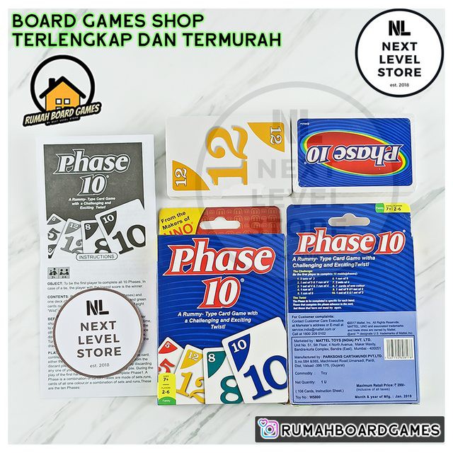 Phase 10 Mattel Fast Paced Family Fun Card UNO Party Interactive NEW