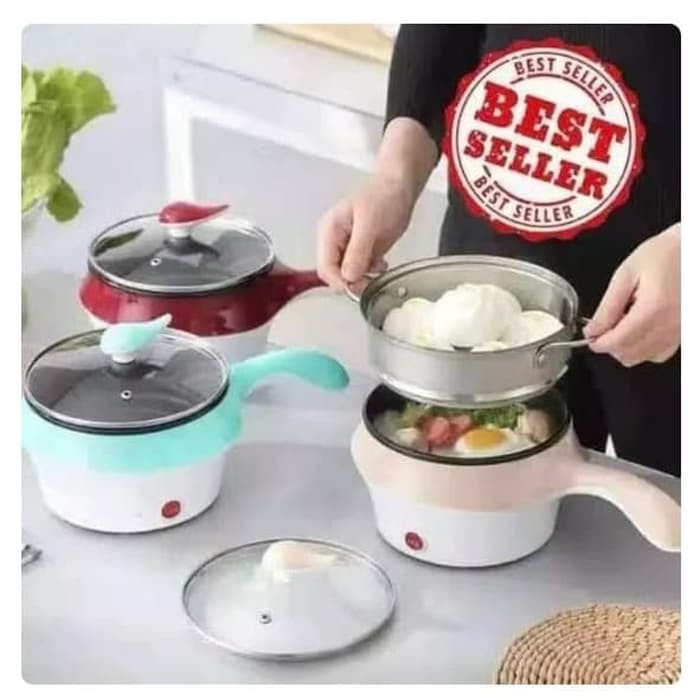 Panci Binaural Anti Lengket Gaya Korea Untuk Dapur JM817  Listrik Multifungsi Lapis Keramik Fry Pa