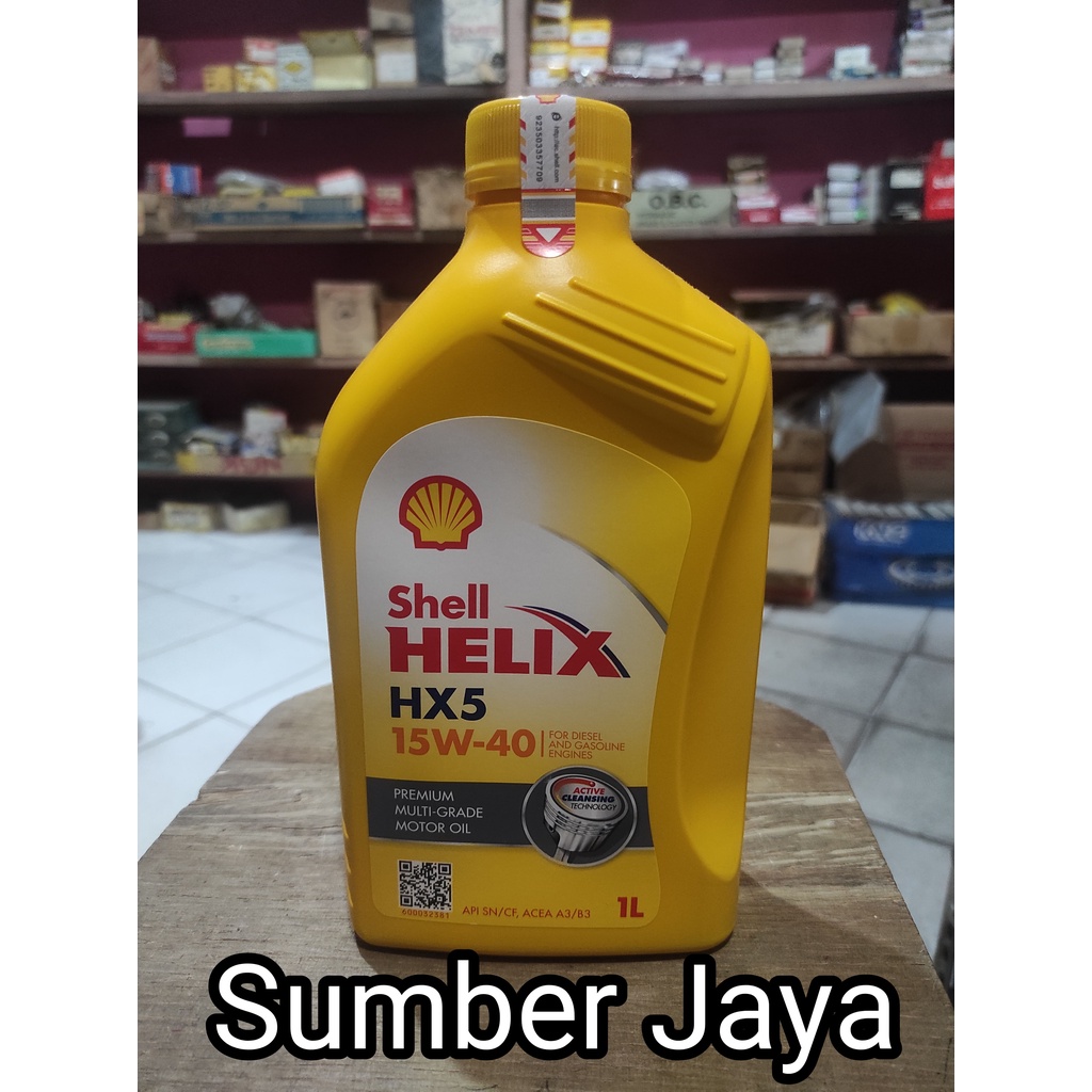 Oli SHELL HELIX HX5 1 Liter - Oli Mesin Mobil - 100% Asli