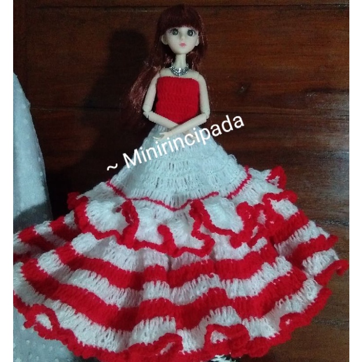 Baju rajut untuk boneka pivotal 28 sendi (1/6) single wooll pjg