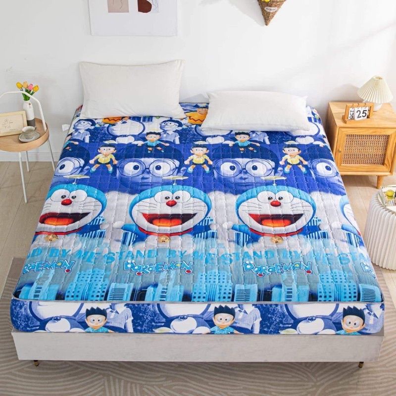 SPREI WATERPROOF 160x200 dan 180x200/seprei/sprei anti air/ sprei anti ompol-Doraemon