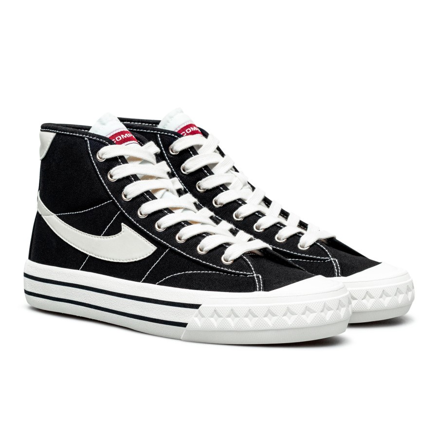 [ORIGINAL] SEPATU COMPASS RETROGRADE BLACK WHITE HIGH