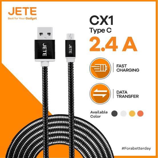 JETE Kabel Data CX1 Type C USB 2,4A Fast Charging