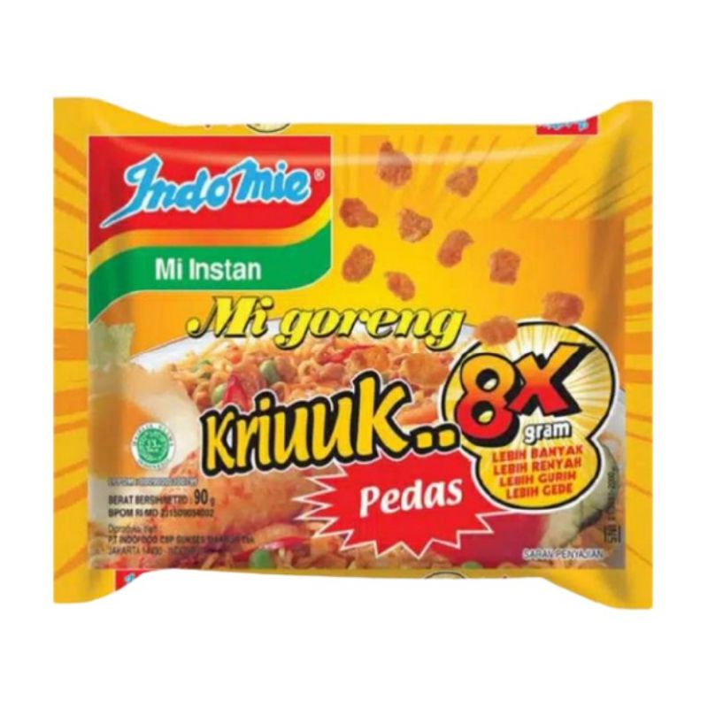 

INDOMIE GORENG KRIUK PEDAS 90 GR AYES TOSERBA