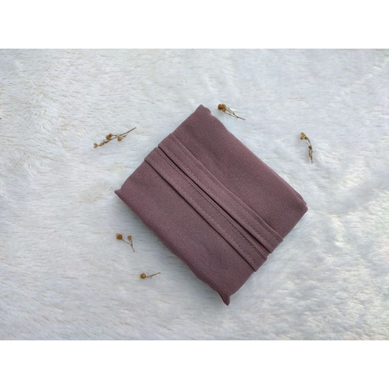 Kerudung Bergo Maryam Tali Non Pet Moscrepe Premium Hijab Instan Jilbab Instant Krudung Polos-Taro