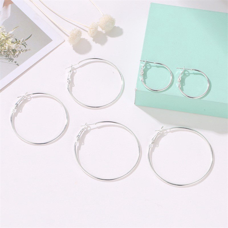 MORYMOSHI A51 Anting Tusuk Bulat 6 Set Ring Fashion Wanita Korea Aksesoris Murah