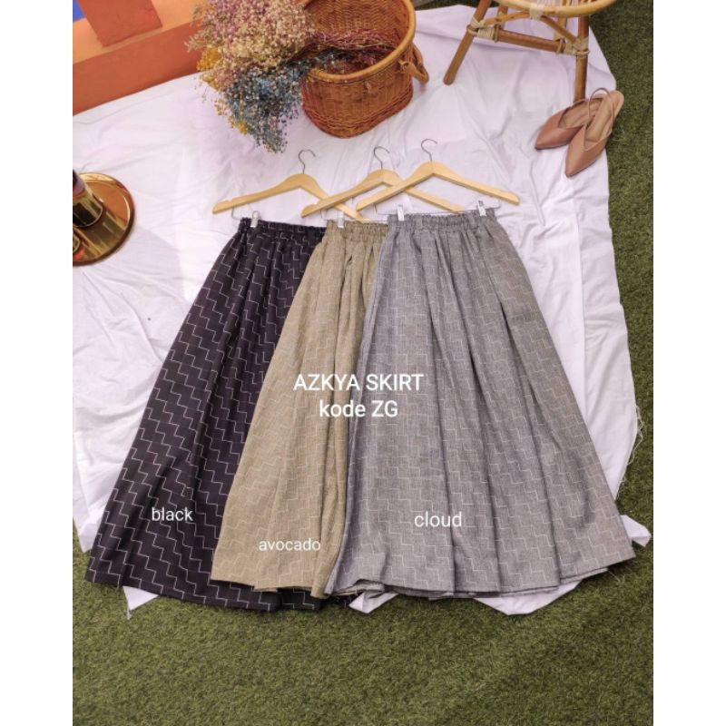 AZKYA SKIRT KODE ZG / ROK PAYUNG / SQUARE SKIRT / TARTAN SKIRT BAGUS