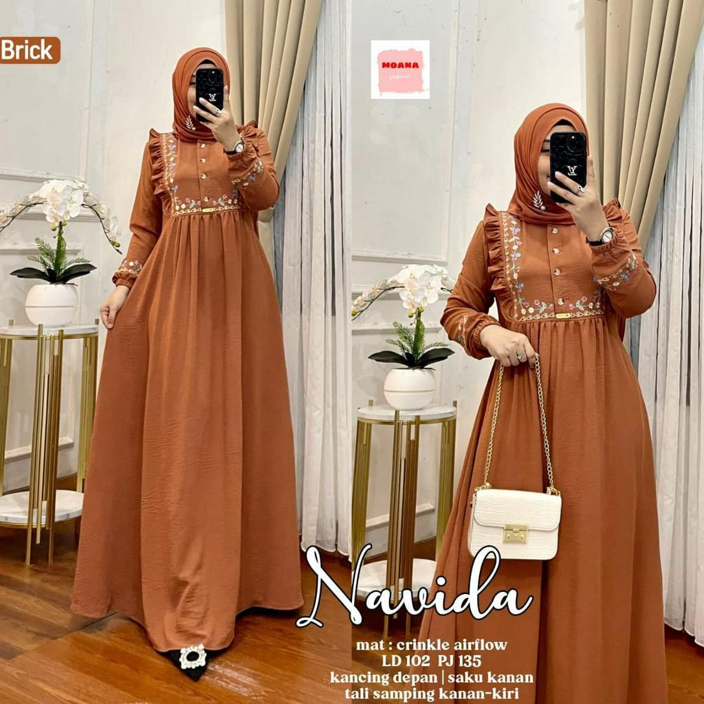 NADIVA DRESS BORDIR CRINKEL TERBARU