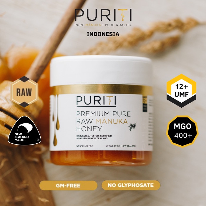 

Puriti Raw Premium Manuka Honey UMF 12+/MGO 400+ (120 gr)