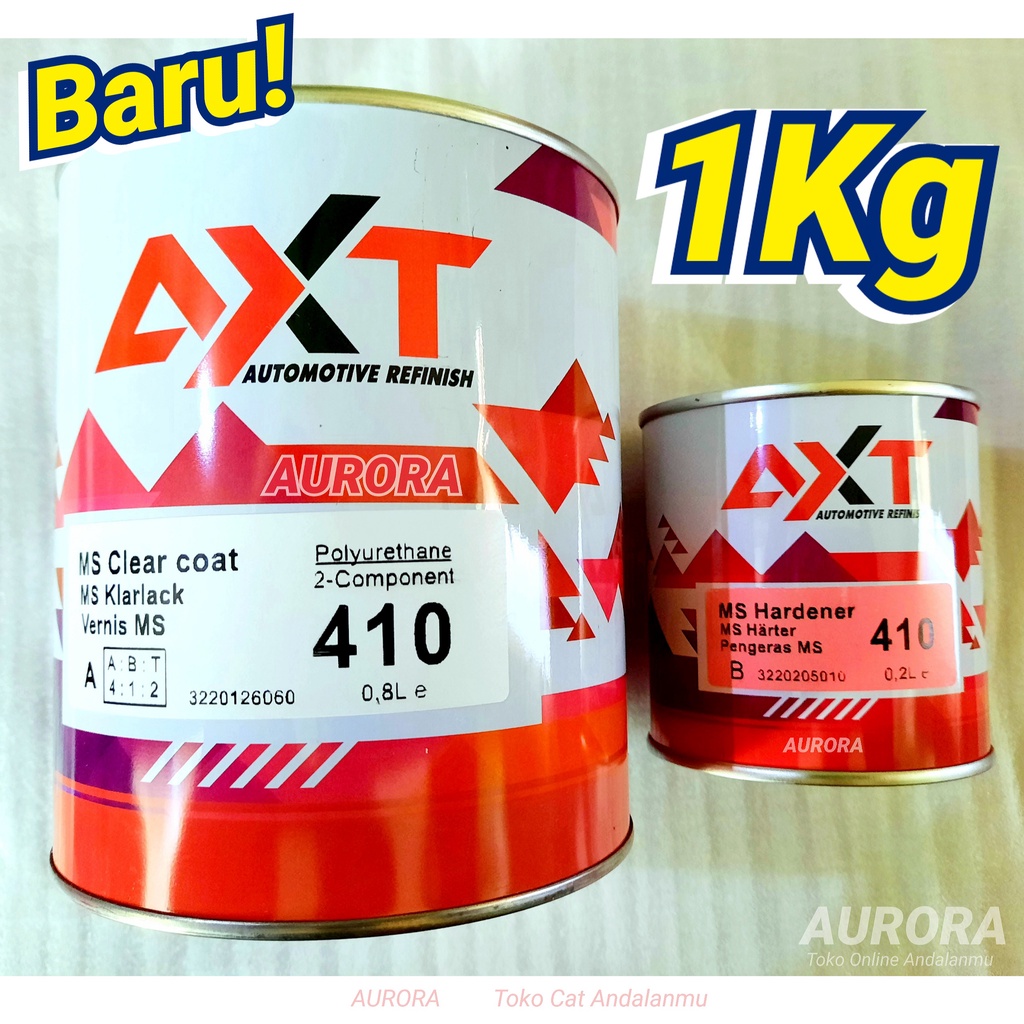 

Clear Belkote AXT 410 MS Pernis Anti Gores Belkot Clir Coat Klear Klir Gloss Mengkilap Fernis Vernis 1Kg 1Liter