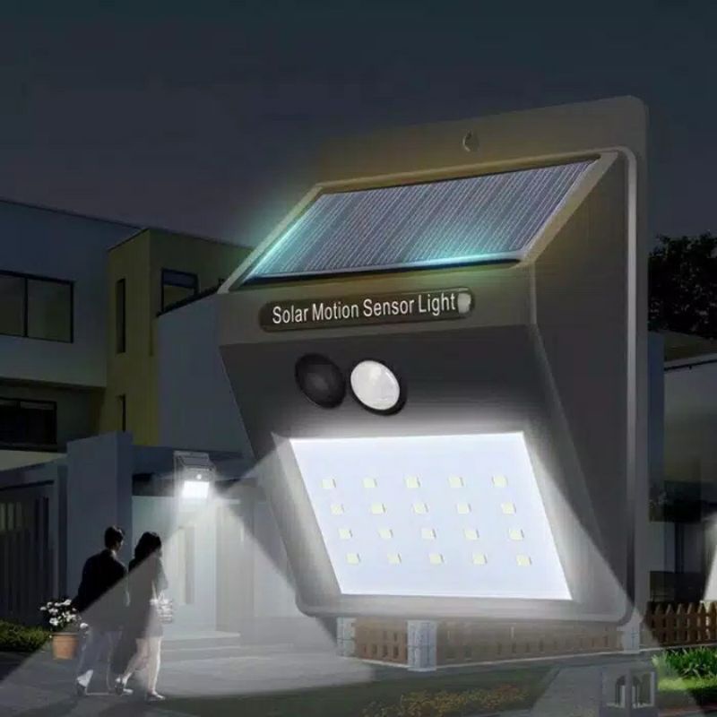 Lampu Solar 20 LED DENGAN Motion sensor security Wall Lights Waterproof Tanpa Listrik