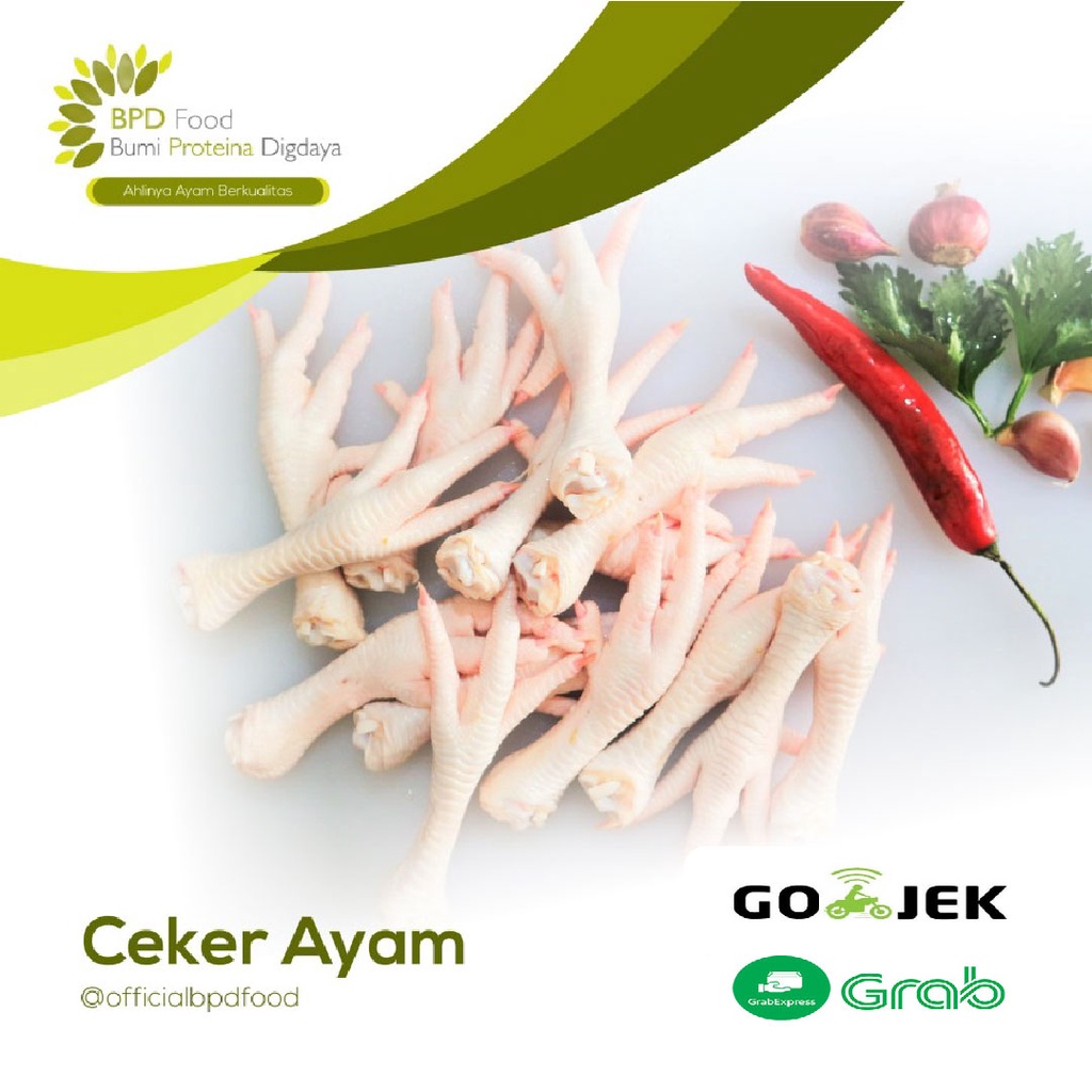 

CEKER AYAM PREMIUM 1KG / KAKI AYAM BERSIH TANPA KUKU HALAL PREMIUM