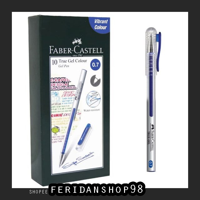 

BT491 FABER-CASTELL TRUE GEL BEST PEN -- BLUE INK 0.7 MM BY FERIDANSHOP98