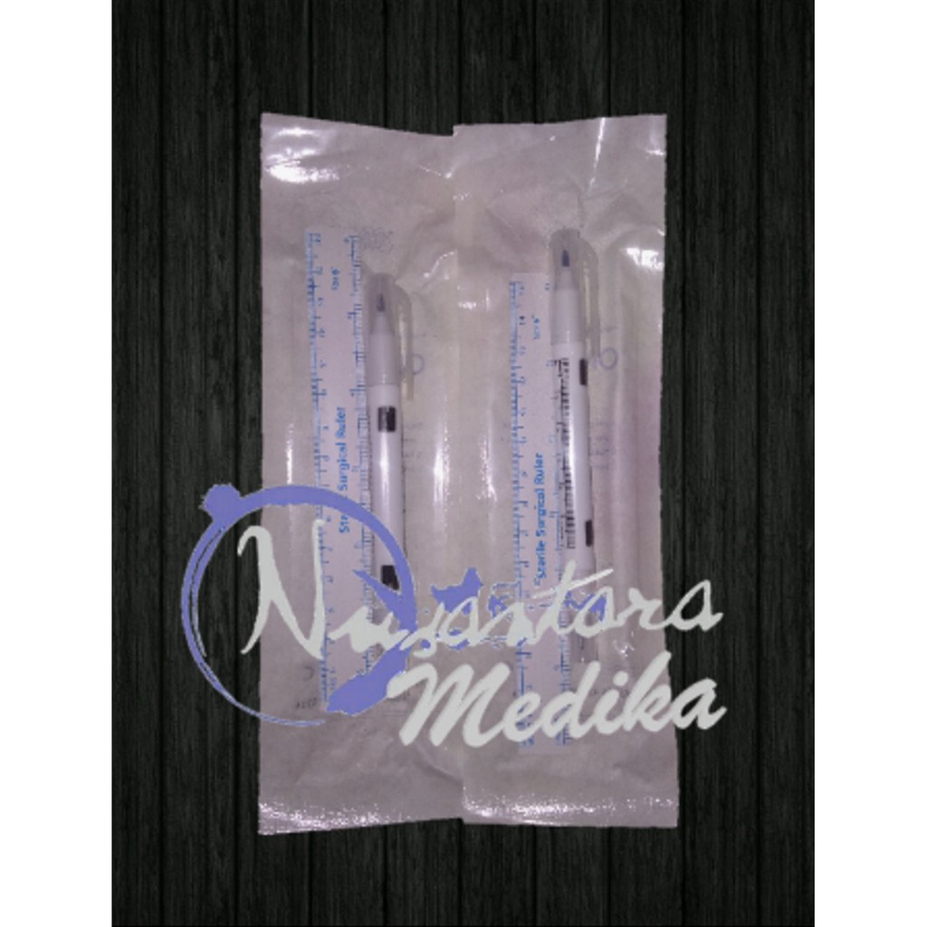 Tondaus Surgical Skin Marker / Pulpen Penanda Operasi / Pen Sulam Alis 2 Sisi