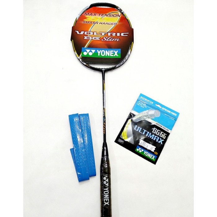 RAKET Badminton YONEX VOLTRIC 2 8 11 21 DG SLIM pasang BG66U FREE GRIP - 11DG SLIM