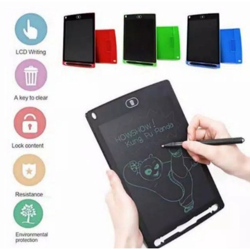 PAPAN TULIS HAPUS WRITING BOARD TABLET DIGITAL LCD LK AYAR 8.5 INCHI