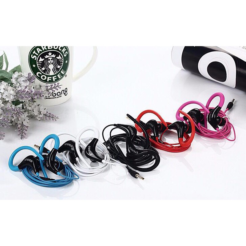 Earphone Sport Extra Bass Handsfree dengan Microphone - Black