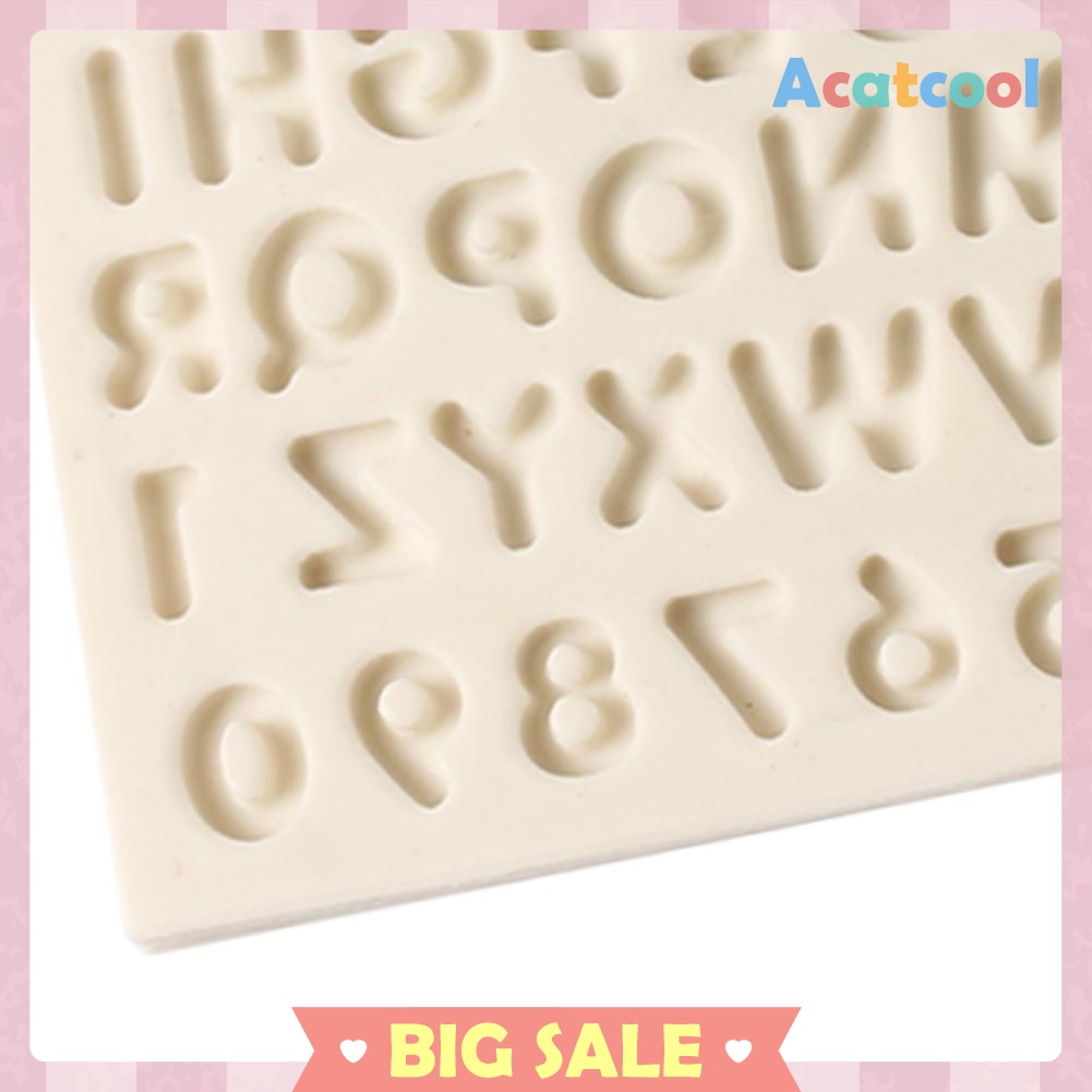 Letters Silicone Fondant Cake Mold DIY Chocolate Baking Decor Moulds Tools